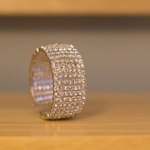 Rhinestone Chunky Cuff Bracelet